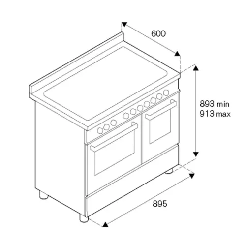 Варочный центр 89,5х60 см Bertazzoni Professional PRO96L2EGIT желтый