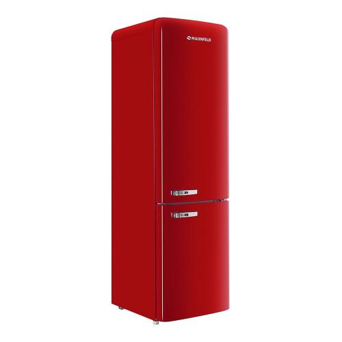 Холодильник 187х54 см Maunfeld MFF186NFRR красный