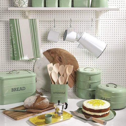 Органайзер для кухонных инструментов 15х16 см Kitchen Craft Living Nostalgia Green