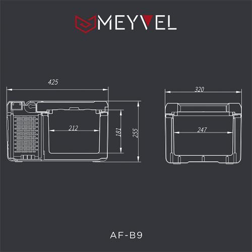 Автомобильный холодильник 32х42,5 см Meyvel AF-B9 стальной