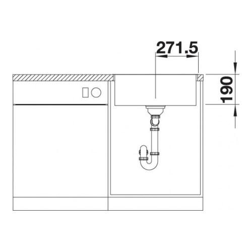 Кухонная мойка 54,3 см Blanco Subline 500-IF SteelFrame белая