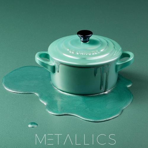 Кокотница керамическая 250 мл Le Creuset Metallics мята