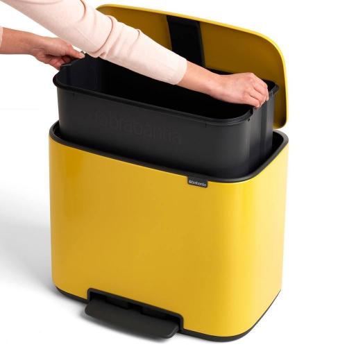 Мусорный бак 36 л Brabantia Bo Pedal Bin желтый