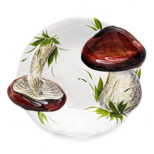 Сервировочное блюдо 22,5 см Edelweiss Грибы белое