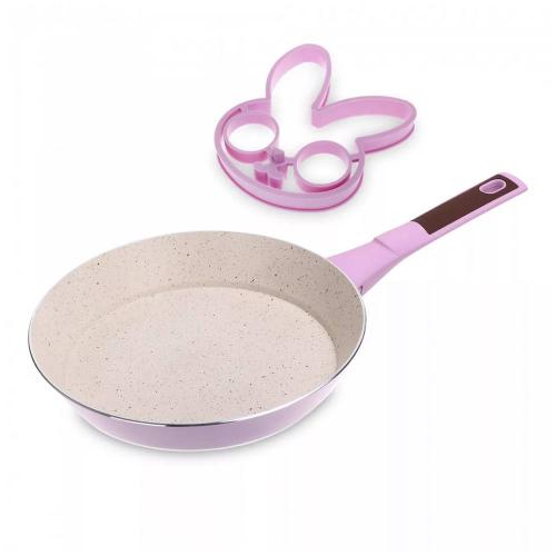 Сковорода с формой для яичницы 24 см Kitchen Star Lollipop розовая