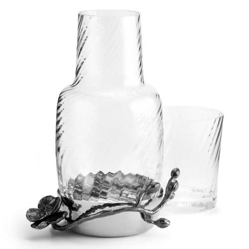 Набор графин и стакан Michael Aram Black Orchid прозрачный 2 пр
