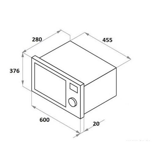 Встраиваемая микроволновая печь 59,2х37,6 см Jacky's  JM BW20A1 белая