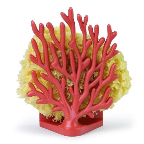 Держатель для губки 8,25х11,2х4,6 см Qualy Coral красный