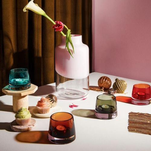 Подсвечник 8,1х6,4 см Nude Glass Joy коричневый