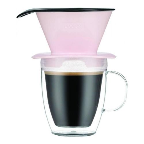 Набор  для кофе Bodum Pour Over розовый 2 пр