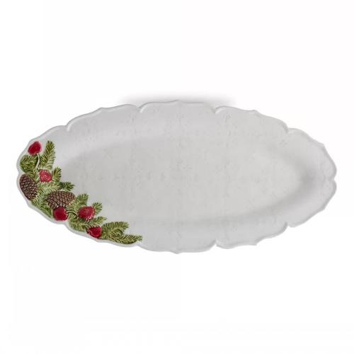 Сервировочное блюдо 39,5х19х3,3 см Bordallo Pinheiro Christmas Garland белое