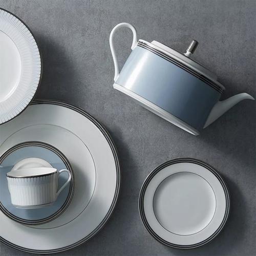 Тарелка обеденная 28 см Noritake Bogart Platinum белая