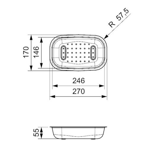 Коландер R2515 27х17 см Reginox