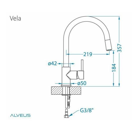 Смеситель Alveus Vela-P CHR хром