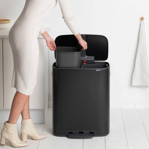 Мусорный бак 2x30 л Brabantia Bo Touch Bin черный