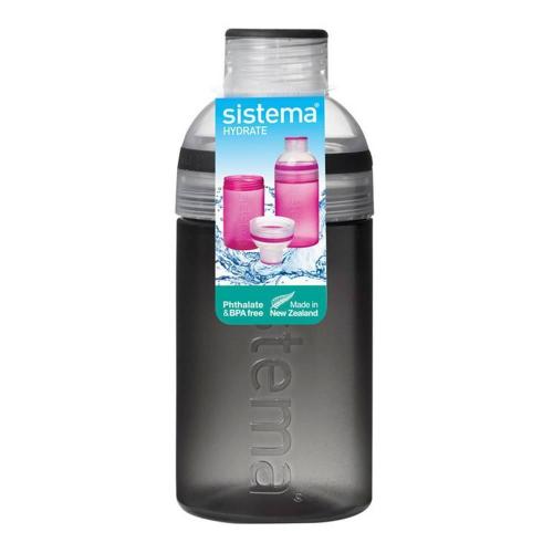 Бутылка для воды 480 мл Sistema Hydrate черная