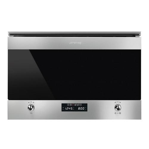 Встраиваемая микроволновая печь 60х30 см Smeg Classica MP322X1 стальная