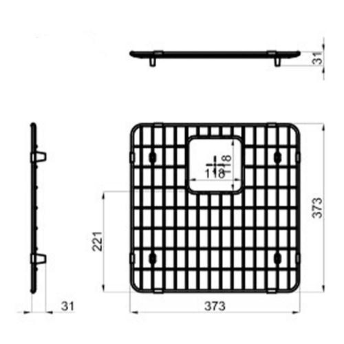 Решетка на дно мойки 40х40 см Reginox R1641