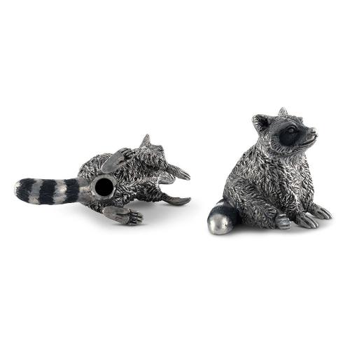 Набор для соли и перца Еноты 10,2 см Vagabond House Woodland Creatures 2 пр оловянный
