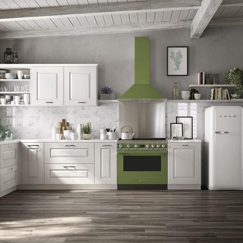 Варочный центр 90 см Smeg Portofino CPF9IPOG оливковый - 3 фото