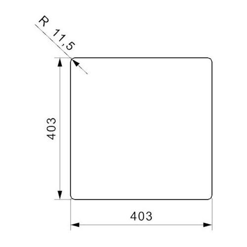 Кухонная мойка 44 см Reginox Elite Texas L 40x40 Lux OKG полированная нержавеющая сталь