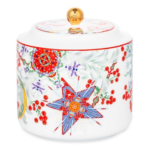 Сахарница с крышкой 10 см Mix&Match Home Happy Star белая