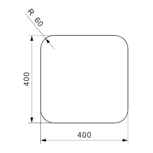 Кухонная мойка 44 см Reginox Elegance IB 40x40 U Lux OKG полированная нержавеющая сталь