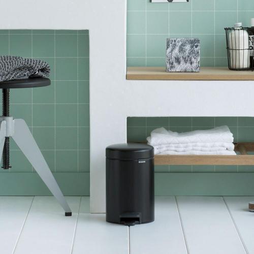 Мусорный бак с педалью 3 л Brabantia NewIcon черный