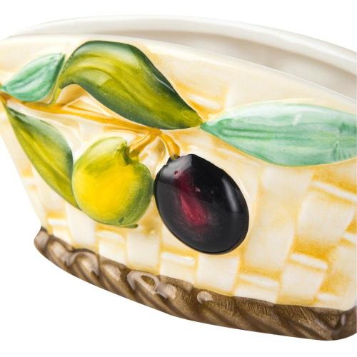 Салфетница 16х5 см Edelweiss Оливки белая