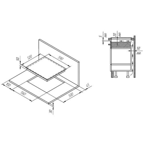 РОЗНИЦА Индукционная варочная панель 59х52 см Kuppersberg ICS 604 черная