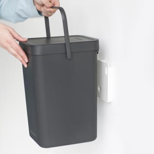 Ведро для мусора 12л Brabantia SORT&GO серый