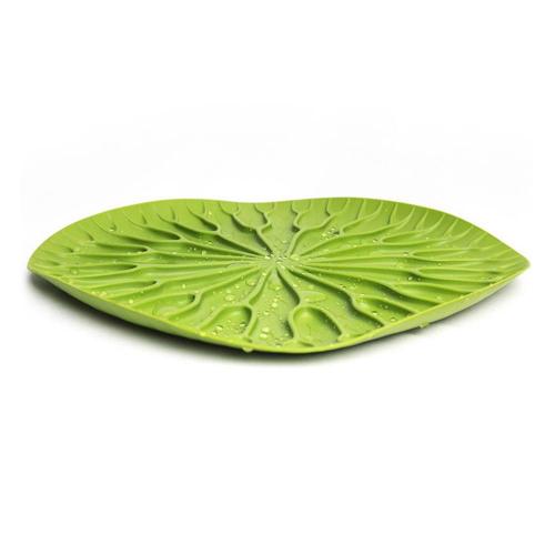 Сушилка-поднос 32,5х2,4х32,5 см Qualy Lotus зеленая