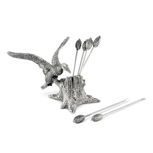 Набор шпажек с подставкой Mallard Duck 10 см Vagabond House Morning Hunt 7 пр