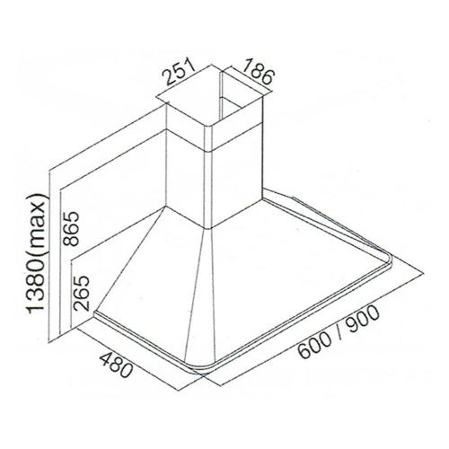 Настенная вытяжка 60 см Kaiser Empire A 6315 RotEm Eco красная