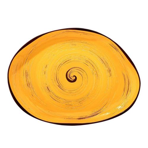 Блюдо 33x24,5 см Wilmax Spiral желтое