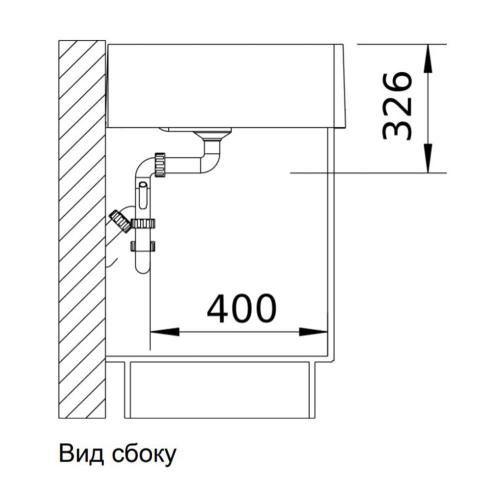 Кухонная мойка 60 см Blanco Panor 60 глянцевая белая