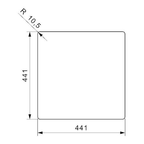 Кухонная мойка 44 см Reginox Elite Texas L 40x40 Lux OKG полированная нержавеющая сталь