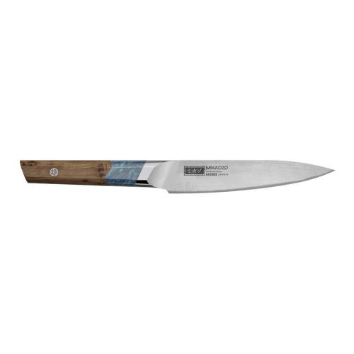 Нож универсальный 12,7 см Mikadzo Damascus Kuon коричневый