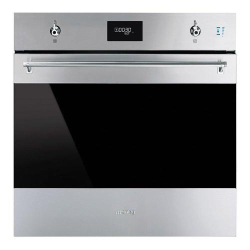 Духовой шкаф с пароваркой 59 см Smeg Classica SOP6301S2X стальной