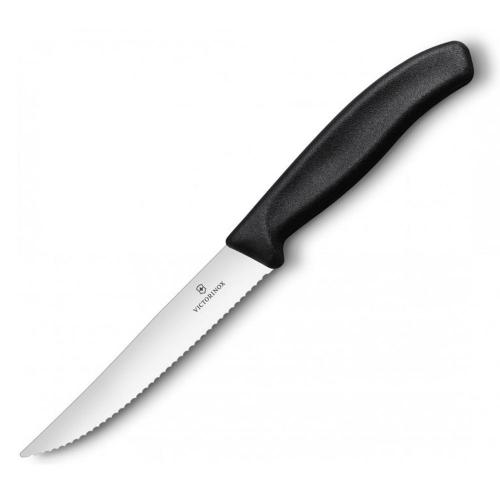 Нож для стейков и пиццы 12 см Victorinox черный