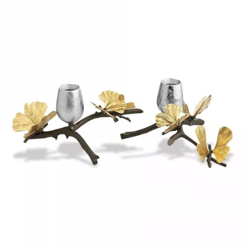 Набор подсвечников Michael Aram Butterfly Ginkgo 2 пр золотой