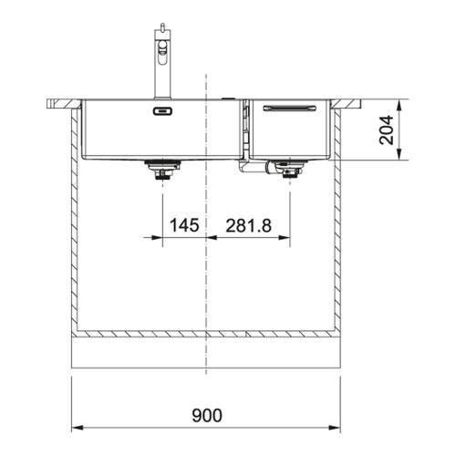 Кухонная мойка 86 см Franke Box BWX 220-54-27 TL нержавеющая сталь полированная