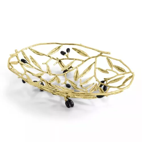 Сервировочное блюдо 38х22 см Michael Aram Olive Branch золотое