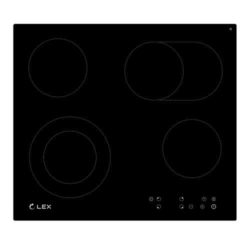 Электрическая варочная панель 59х52 см LEX Urban EVH 642 BL черная