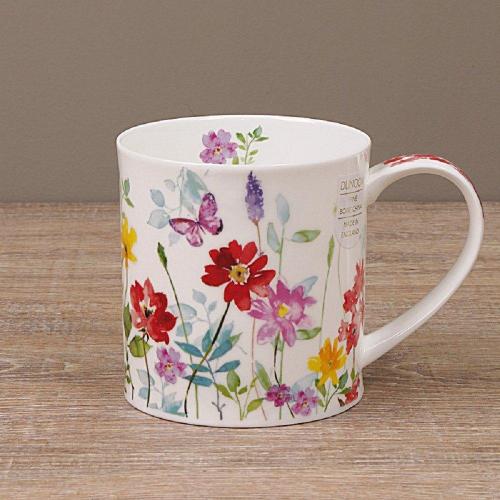 Кружка 350 мл Dunoon Orkney Floral Shimmer красная