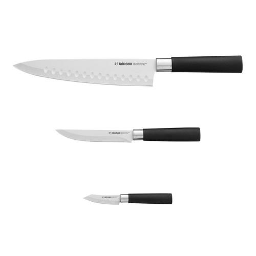 Набор кухонных ножей Nadoba Keiko 3 пр черный