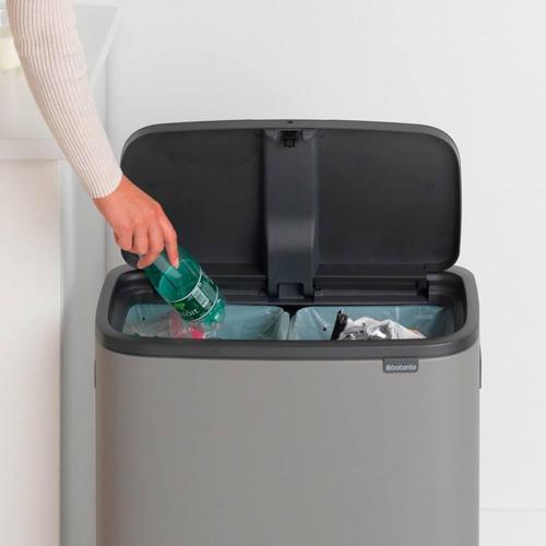 Мусорный бак 2x30 л Brabantia Bo Touch Bin серый