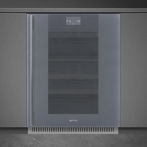 Встраиваемый винный шкаф на 38 бутылок 60х82 см Smeg Linea CVI138RS3