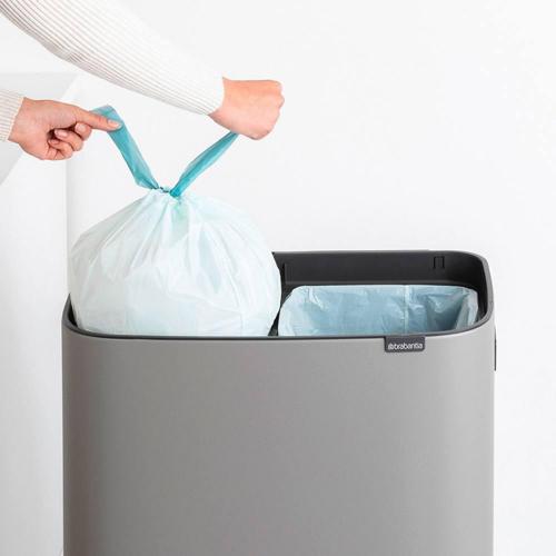 Мусорный бак 2x30 л Brabantia Bo Touch Bin Hi серый