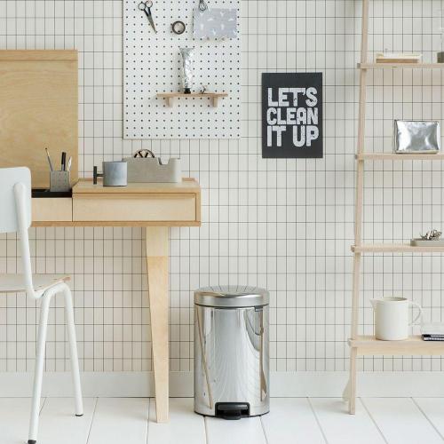 Мусорный бак с педалью 12 л Brabantia NewIcon стальной